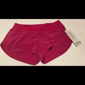Lululemon Speed Up Ripened Raspberry Sz 4  NWT